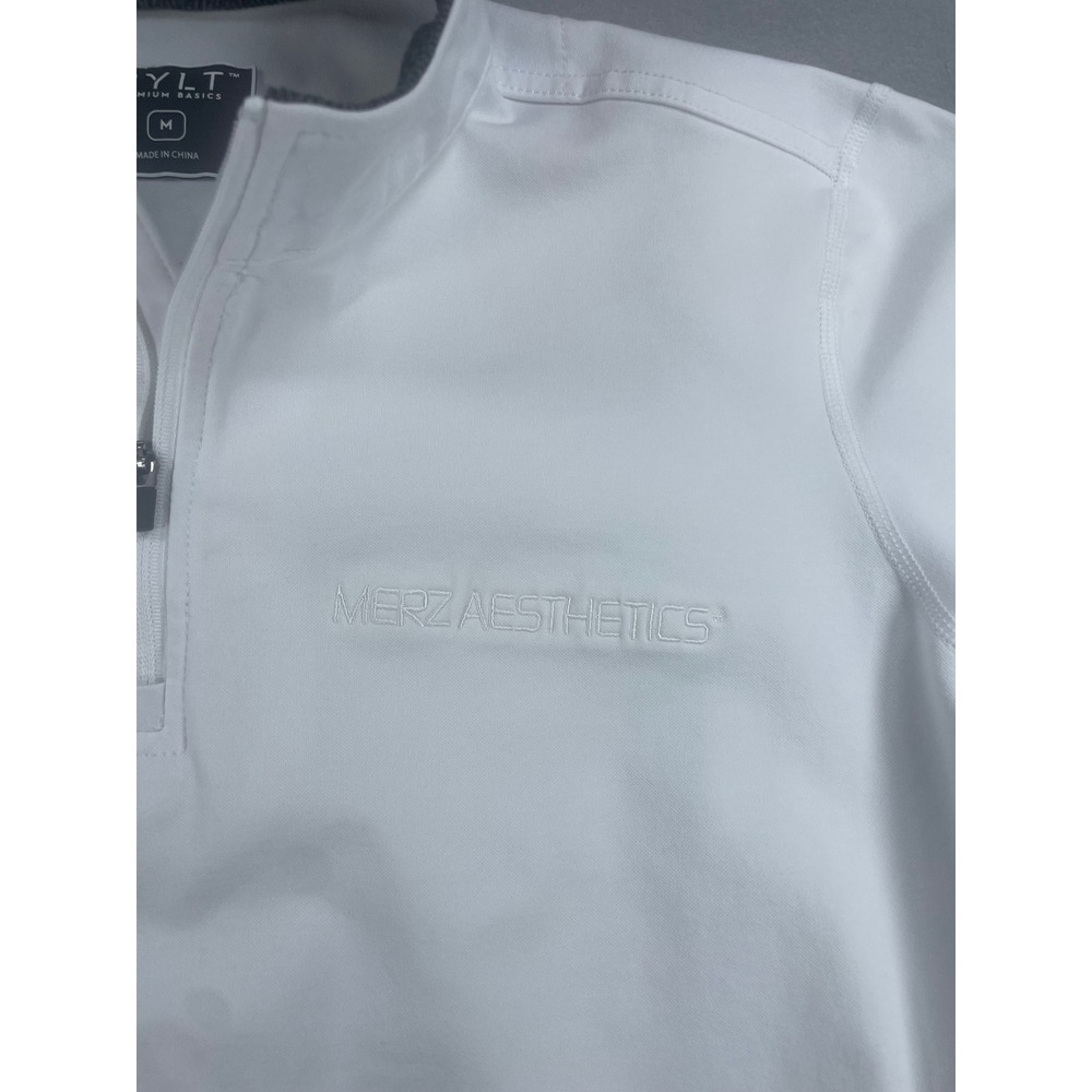 BYLT Pullover Womens Performance Quarter Zip White Side Vent Medium - Picture 9 of 10